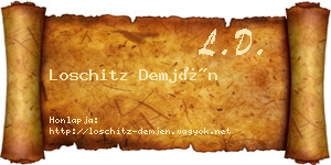 Loschitz Demjén névjegykártya